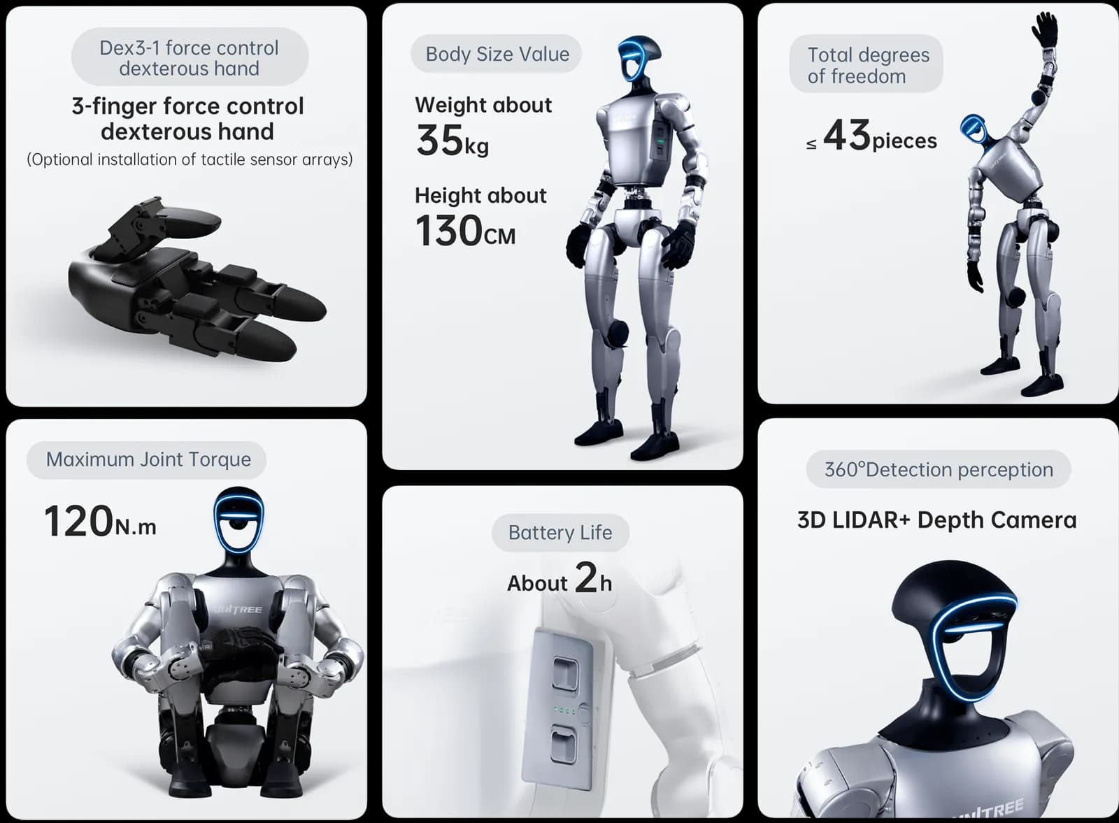 Unitree G1 humanoid robot — official Unitree Robotics image 2