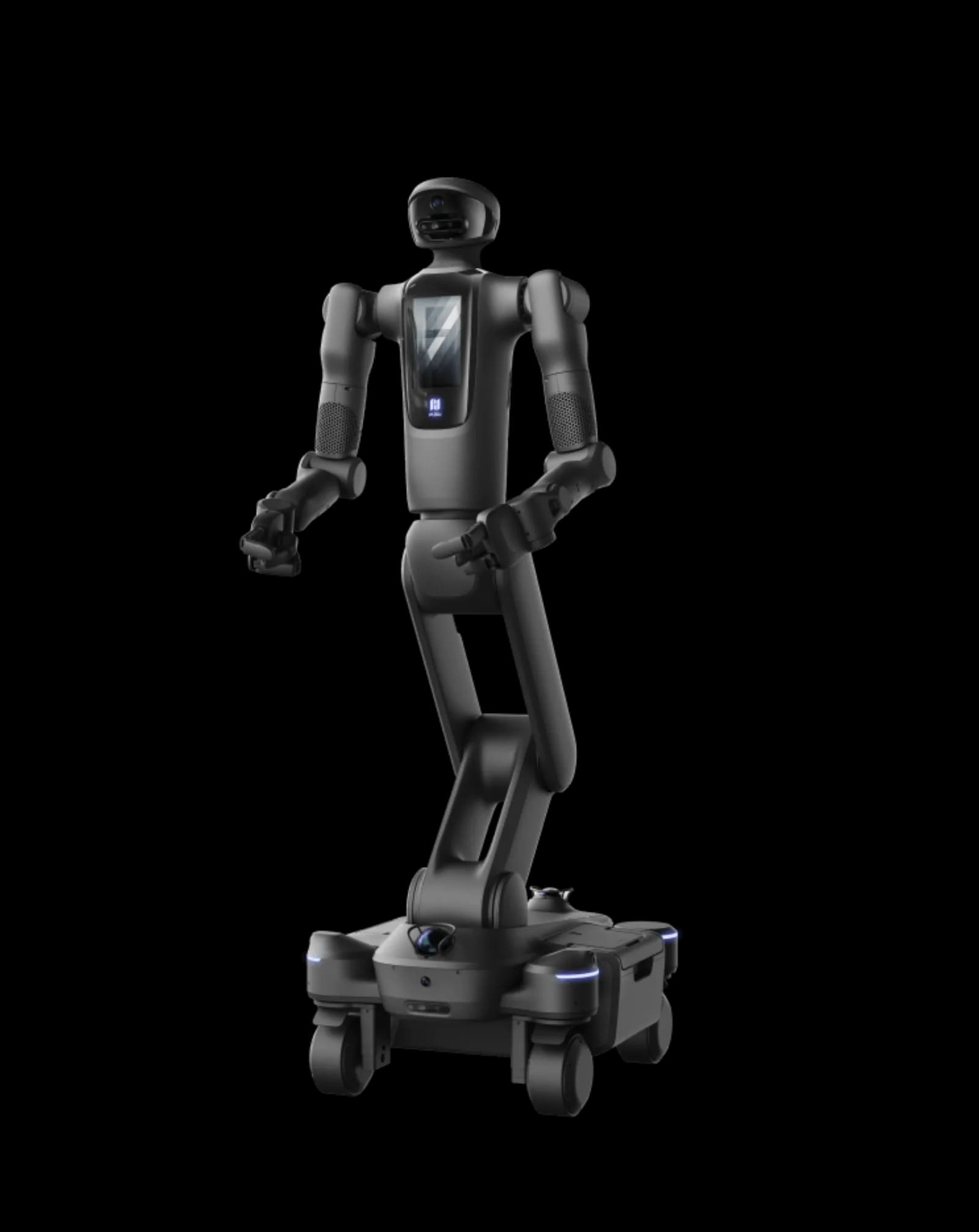 PUDU D7 semi-humanoid service robot — official Pudu Robotics image