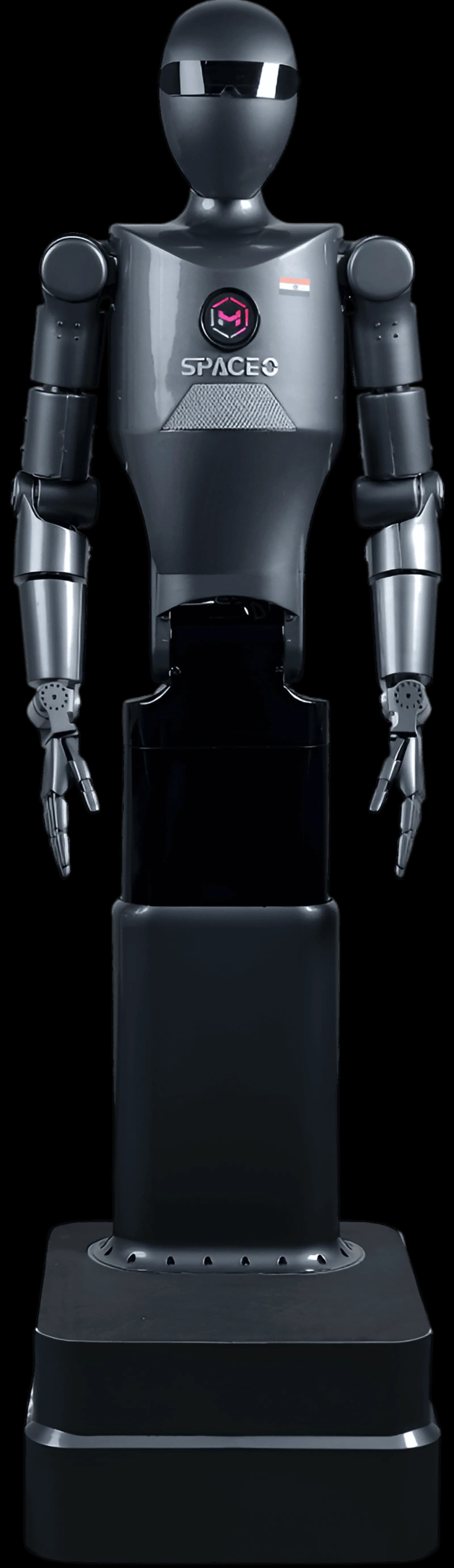 Spaceo PRO wheeled enterprise humanoid robot — official Muks Robotics image