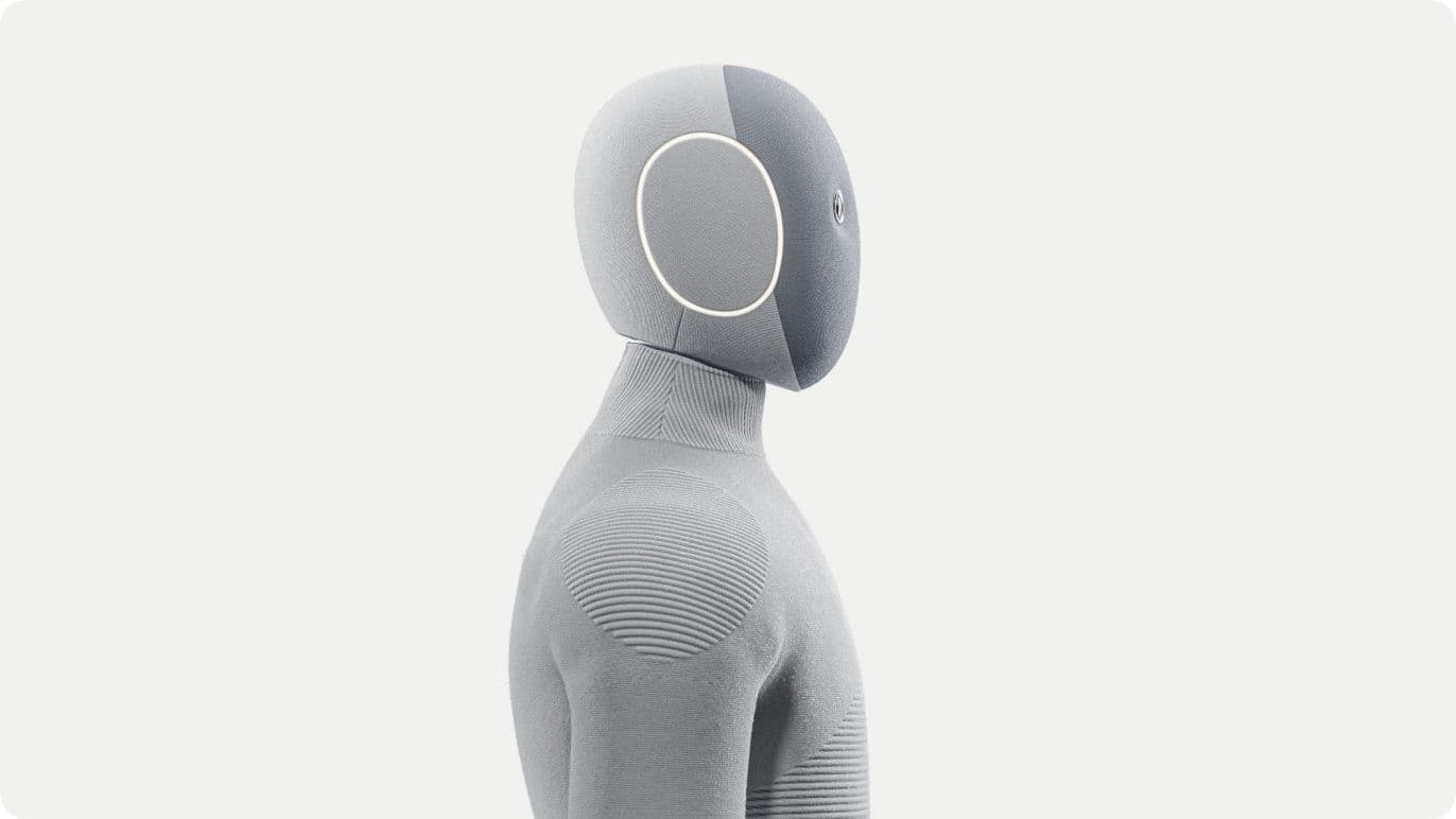 1X NEO home humanoid robot in profile