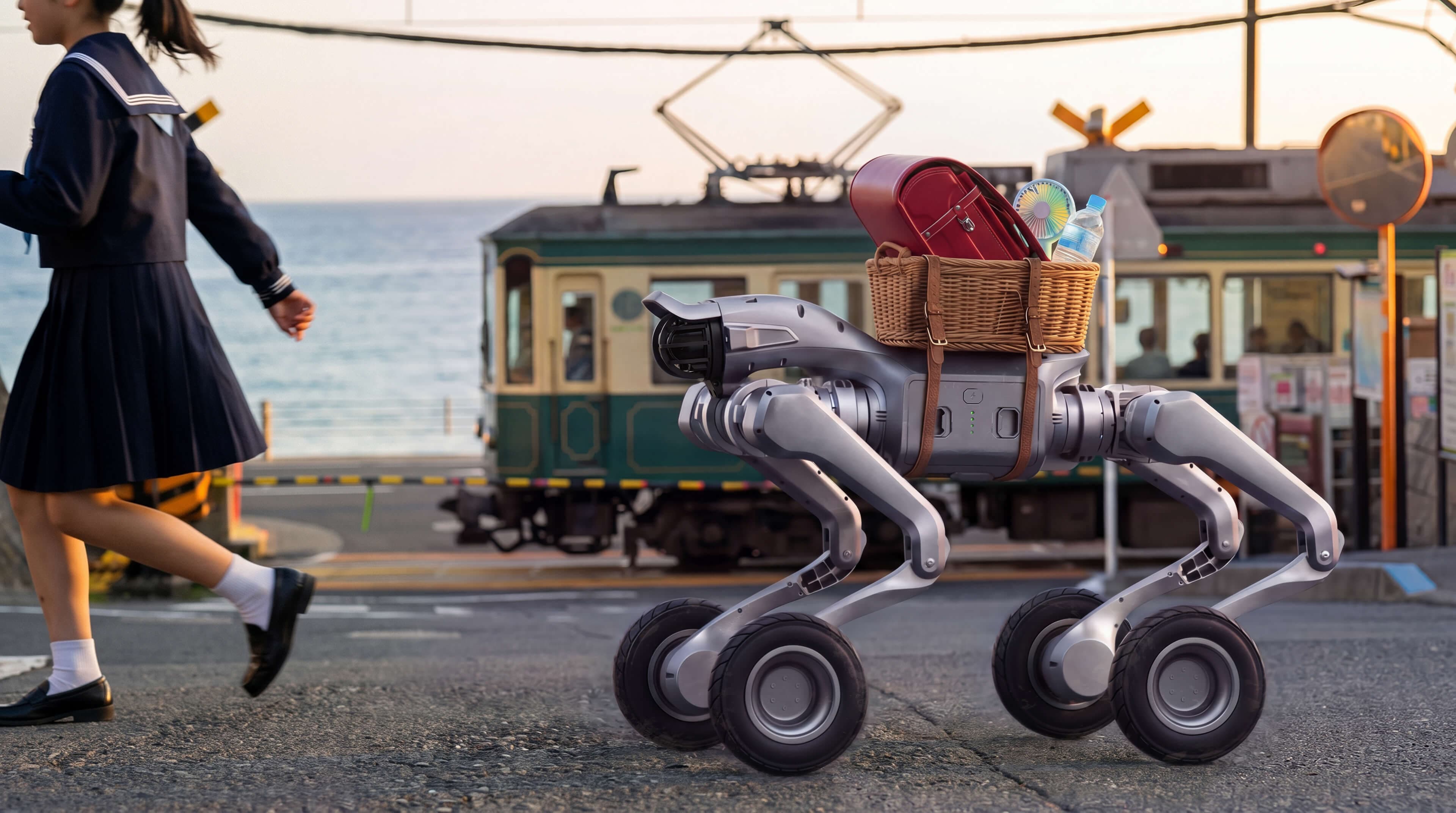 Unitree As2-W wheel-legged quadruped robot — official product image
